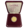Zlatá medaile 1/4 Oz Replika mince 50 haléřů z roku 1921 2006 Proof