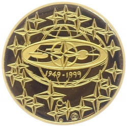 Zlatá medaile 1/4 Oz Vstup ČR do NATO 1999 Proof