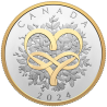 Stříbrná mince 1 Oz Celebrate love 2024 Zlaceno