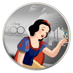 Stříbrná mince 1 Oz 100 Years of Wonder Sněhurka 2023 Proof Kolorováno