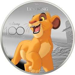 Stříbrná mince 1 Oz 100 Years of Wonder Lví Král 2023 Proof Kolorováno