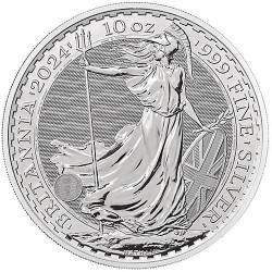 Stříbrná mince 10 Oz Britannia 2024 Charles