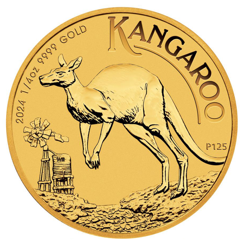 The Perth Mint Kangaroo zlatá mince 2024 1/4 Oz