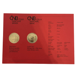 Zlatá mince 1/4 Oz Kulturní památka zdymadlo na Labi pod Střekovem 2009 Proof
