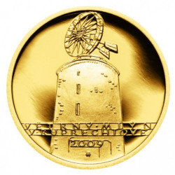 Zlatá mince 1/4 Oz Kulturní památka větrný mlýn v Ruprechtově 2009 Proof