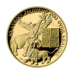 Zlatá medaile 1/4 Oz 60. výročí ZOO Dvůr Králové 2006 Proof