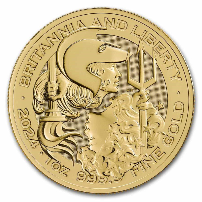 Zlatá mince 1 Oz Britannia and Liberty 2024