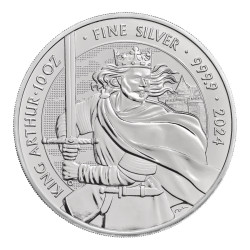 Stříbrná mince 10 Oz Mýty a legendy King Arthur 2024 (král Artuš)