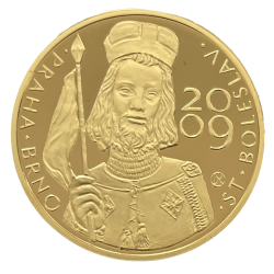 Zlatá medaile 1/2 Oz Benedikt XVI. Návštěva Svatého otce v ČR 2009 Proof