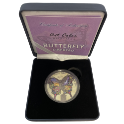 Stříbrná mince 1 Oz Libertad Butterfly 2023 Kolorováno
