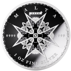 Stříbrná mince 1 Oz Maltese cross 2024 Proof-like (Maltézský Kříž)