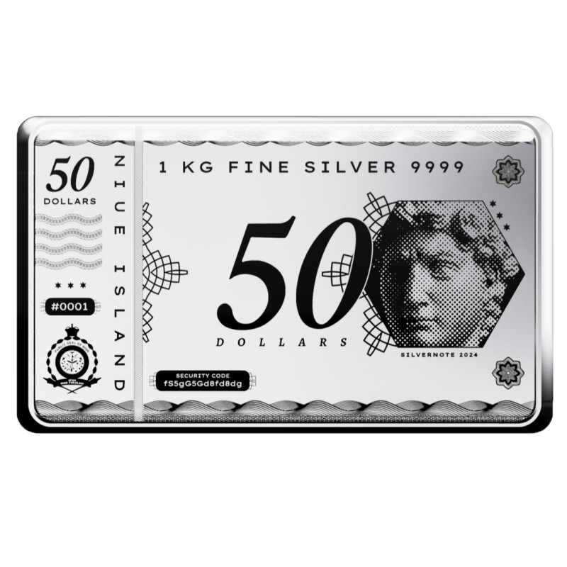 Stříbrná mince ve tvaru slitku 1 Kg 2024