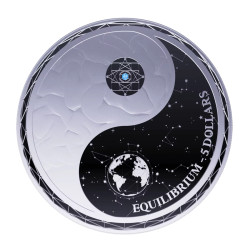 Stříbrná mince 1 Oz Equilibrium 2022 Proof křišťály Swarovski