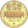 Zlatá mince 2500 Kč 1/4 Oz vodní mlýn ve Slupi 2007 Proof