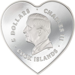 Stříbrná mince 20 g Brilliant Love Roses 2024 Kolorováno Proof křišťály Swarovski