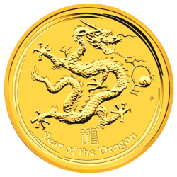 Zlatá mince 1 Oz Lunar Series II Year of the Dragon 2012