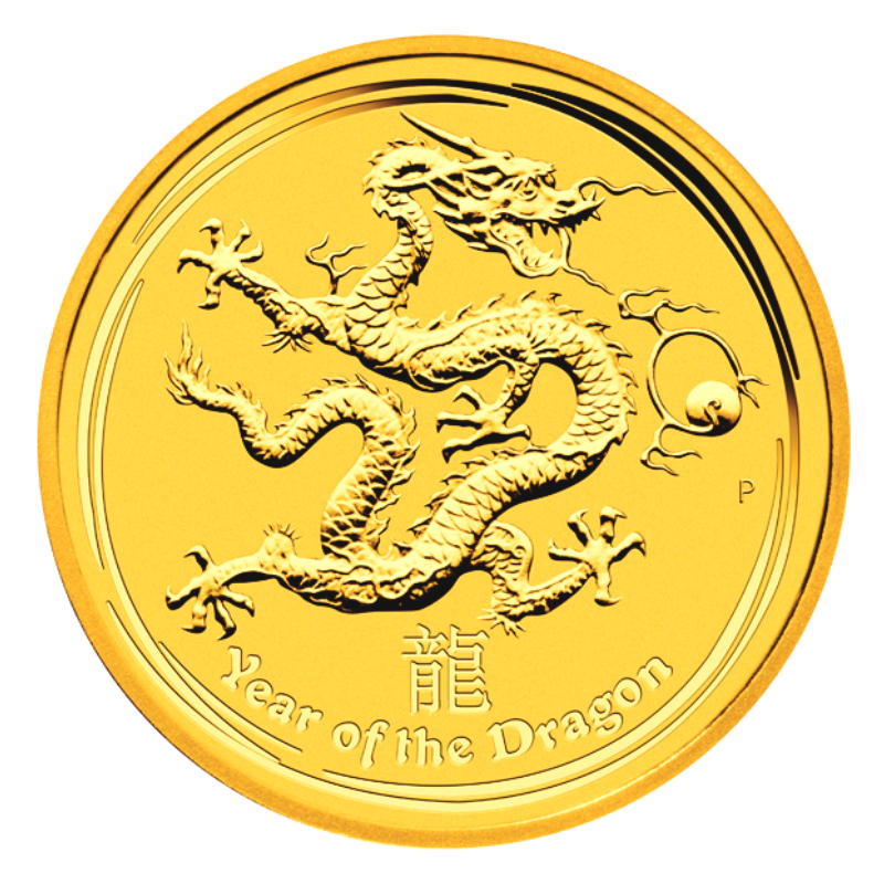 Zlatá mince 1 Oz Lunar Series II Year of the Dragon 2012