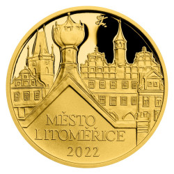 Zlatá mince 5000 Kč 1/2 Oz Městská památková rezervace Litoměřice 2022 Proof