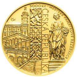 Zlatá mince 1/2 Oz 5000 Kč Městská památková rezervace Mikulov 2022 Proof