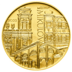 Zlatá mince 1/2 Oz 5000 Kč Mikulov 2022