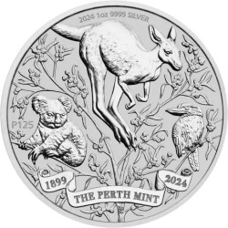 Stříbrná mince 1 Oz 125. výročí Perth Mint 2024