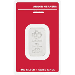 Stříbrný slitek 10 g Argor Heraeus