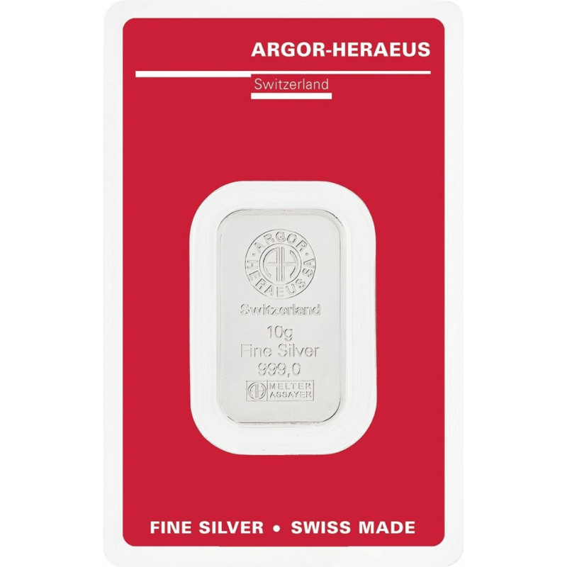 Stříbrný slitek 10 g Argor Heraeus