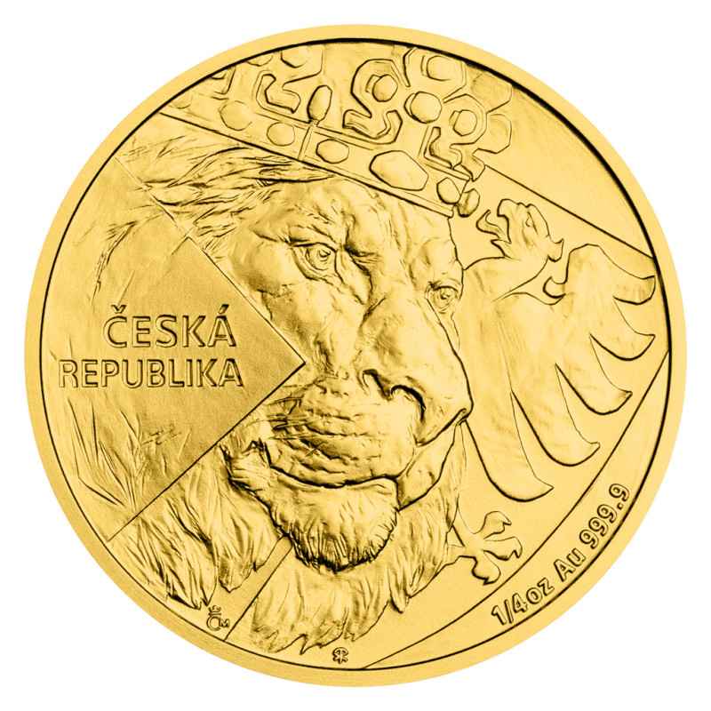 Zlatá mince 1/4 Oz Český Lev 2024