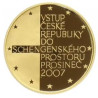 Zlatá mince 1/4 Oz Vstup do schengenského prostoru 2008 Proof
