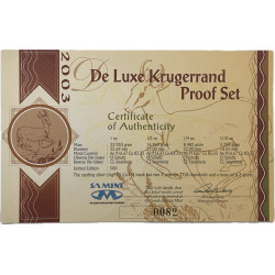 Sada zlatých mincí 4 x Krugerrand 2003 Proof