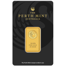 Zlatý slitek 20 g Perth Mint
