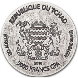 Stříbrná mince 5 Oz Tutanchamon 2016