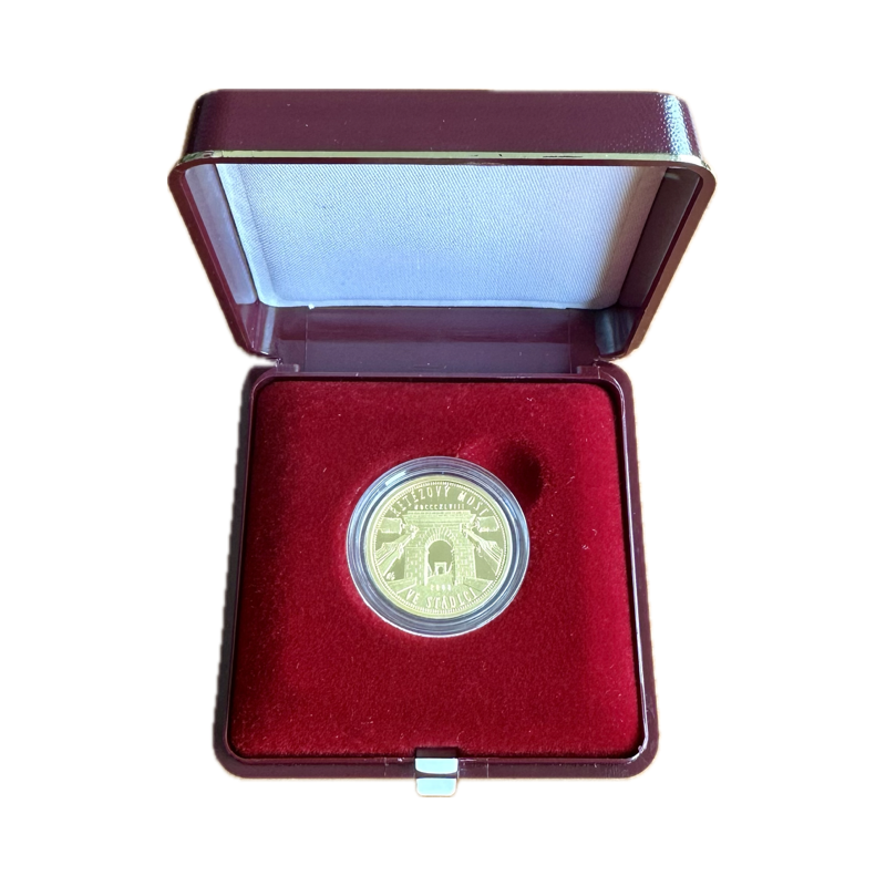 Zlatá mince 1/4 Oz Řetězový most ve Stádleci 2008 Proof