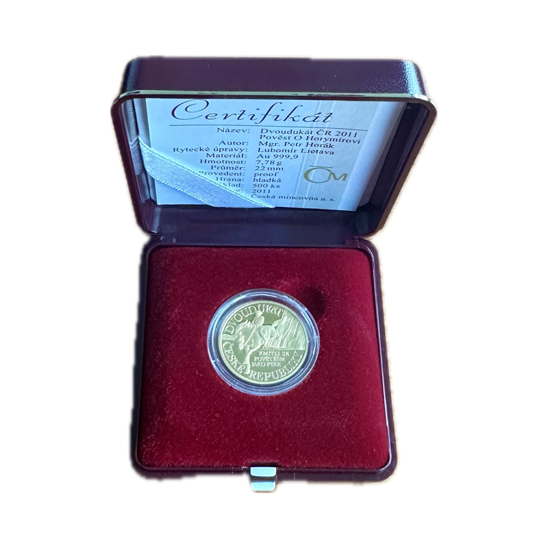 Zlatý Dvoudukát 1/4 Oz Pověst o Horymírovi 2011 Proof