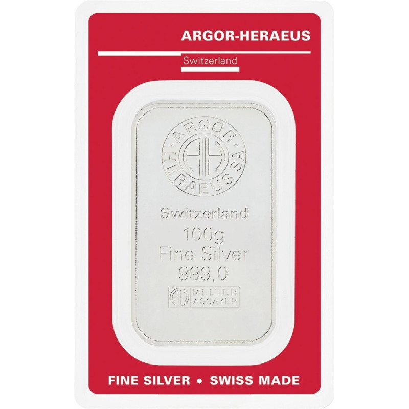 Stříbrný slitek 100 g Argor Heraeus
