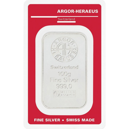 Stříbrný slitek 100 g Argor Heraeus