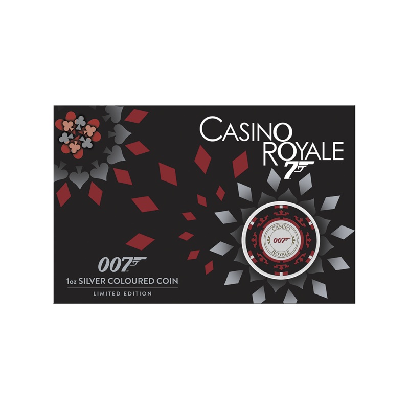 Stříbrná mince 1 Oz Casino Royale Chip 2023 (v Kartě)