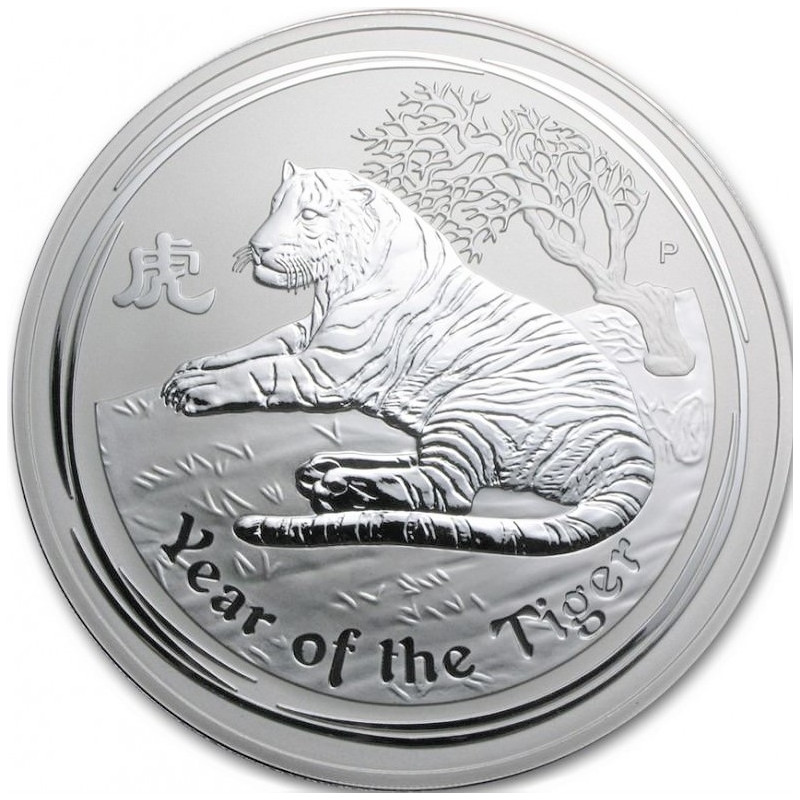 Stříbrná mince 1 Kg Lunar Series II Year of the Tiger 2010