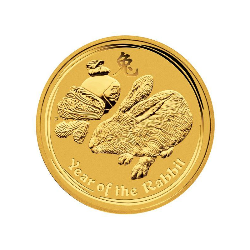 Zlatá mince 1/4 Oz Lunar Series II Year of the Rabbit 2011