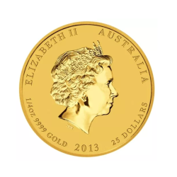 Zlatá mince 1/4 Oz Lunar Series II Year of the Snake 2013