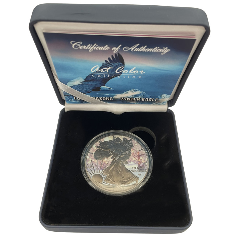 Stříbrná mince 1 Oz American Eagle Four Seasons Series Winter 2022