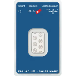 Palládiový slitek 5 g Argor Heraeus