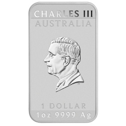 Stříbrná mince ve tvaru slitku 1 Oz Rectangular Dragon 2024
