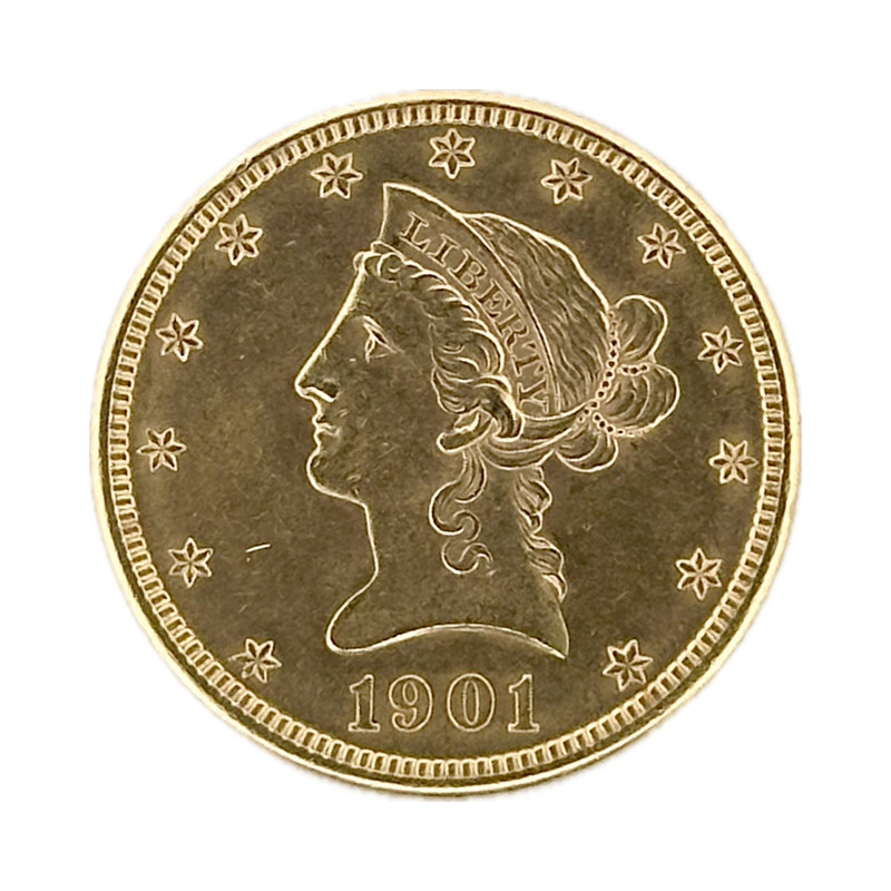 Zlatá mince 16,6 g Liberty Head 1901