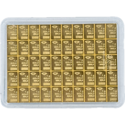 Zlatý slitek 50 x 1 g Valcambi Combibar