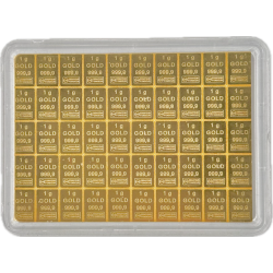 Zlatý slitek 50 x 1 g Valcambi Combibar