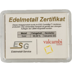 Zlatý slitek 50 x 1 g Valcambi Combibar
