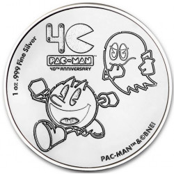 Stříbrná mince 1 Oz Pac-Man 40. výročí 2020