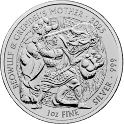 Stříbrná mince 1 Oz Mýty a legendy Beowulf a Grendelova matka 2025