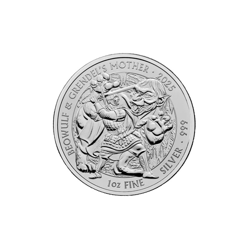Stříbrná mince 1 Oz Mýty a legendy Beowulf a Grendelova matka 2025